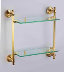 DOUBLE GLASS SHELF
