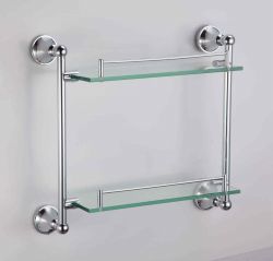 DOUBLE GLASS SHELF